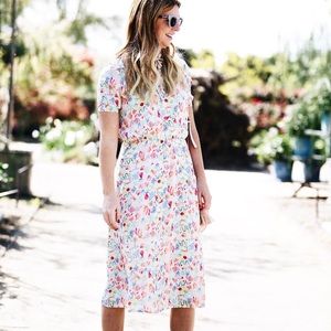 Floral printed midi dress